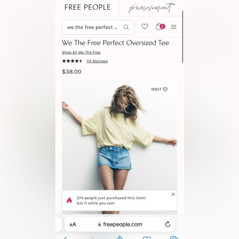 We The Free Perfect Oversized Tee